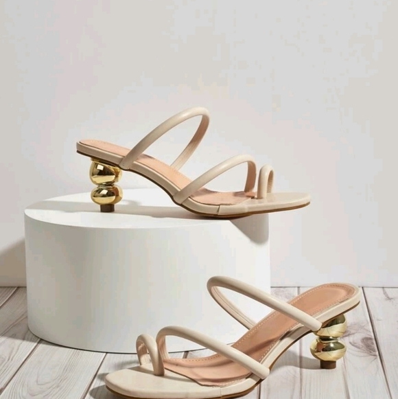 JustFab Shoes - Toe loop heeled mules limited edition